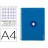 Cuaderno espiral liderpapel a4 antartik tapa dura 80h 90gr cuadro 4mm con margen color azul oscuro