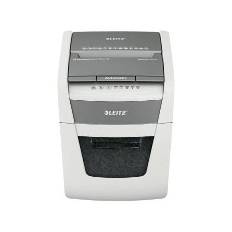 DESTRUCTORA DE DOCUMENTOS LEITZ IQ AUTO+ OFFICE 50 CAPACIDAD DE CORTE 50 HOJAS DESTRUYE GRAPAS Y CLIPS