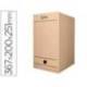 CAJA ARCHIVO DEFINITIVO LIDERPAPEL FOLIO DOBLE ANCHO CARTON RECICLADO 400G/M2 LOMO 200 MM KRAFT 367X200X251 MM