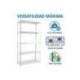 ESTANTERIA METALICA SIMONRACK ADVANTAGE MINI 5/400 COLOR BLANCO 5 ESTANTES 75 KG POR ESTANTE 180X80X40 CM