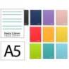 CUADERNO ESPIRAL LIDERPAPEL DIN A5 WITTY TAPA DURA 80H 90GR RAYADO MONTESSORI 3,5 MM COLORES SURTIDOS