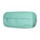 ESTUCHE PORTATODO LIDERPAPEL CLASSIC OVALADO 2 CREMALLERAS CON BOLSILLO DELANTERO 210X90MM VERDE MANZANA