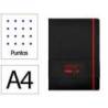 CUADERNO CON GOMILLA ANTARTIK NOTES TAPA DURA A4 HOJAS PUNTOS NEGRO Y ROJO 100 HOJAS 80 GR FSC