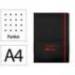 CUADERNO CON GOMILLA ANTARTIK NOTES TAPA DURA A4 HOJAS PUNTOS NEGRO Y ROJO 100 HOJAS 80 GR FSC
