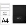 CUADERNO CON GOMILLA ANTARTIK NOTES TAPA DURA A4 HOJAS RAYAS NEGRO 100 HOJAS 80 GR FSC