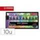 ROTULADOR STABILO BOSS FLUORESCENTE 70 ARTY LINE COLORES FRIOS ESTUCHE CARTON DE 10 UNIDADES COLORES