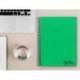 CUADERNO ESPIRAL LIDERPAPEL A4 MICRO WONDER TAPA PLASTICO 120H 90GR CUADRO 5MM 5 BANDAS 4 TALADROS COLOR VERDE OSCURO