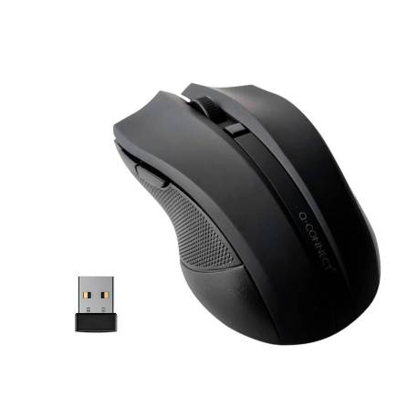 RATON Q-CONNECT OPTICO INALAMBRICO 1000 DPI RECEPTOR USB 2,4 GHZ NEGRO