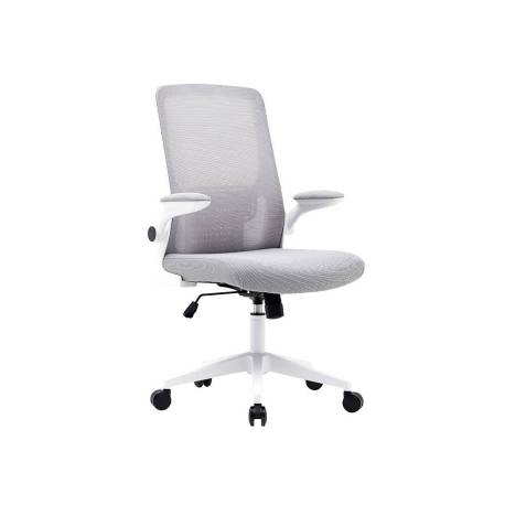 SILLA Q-CONNECT OFICINA ALBA MALLA BASE METALICA ALT MAX 1110 ANC 610 PROF 580 RUEDAS PREMIUM COLOR GRIS