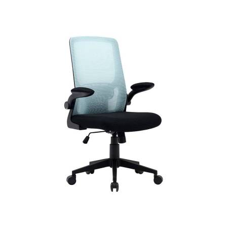 SILLA Q-CONNECT OFICINA ALBA MALLA BASE METALICA ALT MAX 1110 ANC 610 PROF 580 RUEDAS PREMIUM COLOR NEGRO AZUL