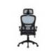 SILLA Q-CONNECT DIRECCION SORRENTO MALLA BASE METALICA ALT MAX 1320 ANC 650 PROF 600 MM RUEDAS PREMIUM AZUL GRIS