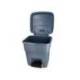 PAPELERA CONTENEDOR Q-CONNECT PLASTICO CON TAPA Y PEDAL 30 LITROS GRIS 395X395X420 MM