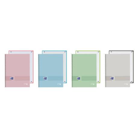 CUADERNO ESPIRAL OXFORD EUROPEANBOOK 1 YOU TAPA EXTRADURA DIN A4+ 80 HOJAS CUADRO 5 MM COLOR PASTEL