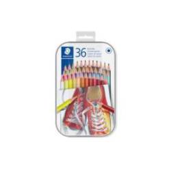 LAPICES DE COLORES STAEDTLER CAJA METALICA DE 36 UNIDADES COLORES SURTIDOS