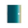 CUADERNO ESPIRAL MIQUELRIUS DIN A4 80 HOJAS 90 GR CUADRO 5 MM TAPA FORRADA AURORA ICELAND