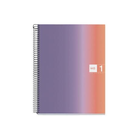 CUADERNO ESPIRAL MIQUELRIUS DIN A4 80 HOJAS 90 GR CUADRO 5 MM TAPA FORRADA AURORA PROVENCE