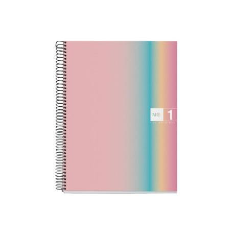 CUADERNO ESPIRAL MIQUELRIUS DIN A4 80 HOJAS 90 GR CUADRO 5 MM TAPA FORRADA AURORA WEST