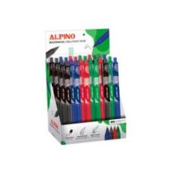 BOLIGRAFO ALPINO DOT TINTA ACEITE EXPOSITOR DE 24 UNIDADES COLORES SURTIDOS