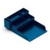 BANDEJA SOBREMESA PLASTICO Q-CONNECT ORGANIZADOR DE ESCRITORIO CON 4 DEPARTAMENTOS COLOR AZUL