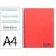 CUADERNO ESPIRAL LIDERPAPEL A4 WONDER TAPA PLASTICO 80H 90GR PAUTA ESTRECHA 2,5MM CON MARGEN COLOR ROJO