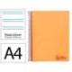 CUADERNO ESPIRAL LIDERPAPEL A4 WONDER TAPA PLASTICO 80H 90GR PAUTA ESTRECHA 2,5MM CON MARGEN COLOR NARANJA