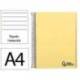 CUADERNO ESPIRAL LIDERPAPEL A4 WONDER TAPA PLASTICO 80H 90GR RAYADO HORIZONTAL CON MARGEN COLOR AMARILLO