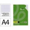 RECAMBIO LIDERPAPEL DIN A4 80 HOJAS 75G/M2 CUADRO 4 MM CON MARGEN 4 TALADROS
