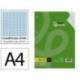 RECAMBIO LIDERPAPEL DIN A4 100 HOJAS 75 GR MILIMETRADO SIN MARGEN 4 TALADROS