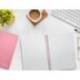 CUADERNO ESPIRAL LIDERPAPEL DIN A5 WITTY TAPA DURA 80H 90GR CUADRO 4MM CON MARGEN COLOR ROSA