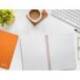 CUADERNO ESPIRAL LIDERPAPEL DIN A5 WITTY TAPA DURA 80H 90GR CUADRO 4MM CON MARGEN COLOR NARANJA