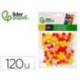 POMPONES DE COLORES LIDERPAPEL 1 CM TONALIDADES CALIDAS BOLSA CON 120 UNIDADES