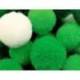 POMPONES DE COLORES LIDERPAPEL 1,5 CM TONALIDADES VERDES BOLSA CON 80 UNIDADES