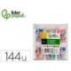 OJO LIDERPAPEL 15 MM BLANCO CON PUPILA DE COLORES SURTIDOS PACK DE 144 UNIDADES