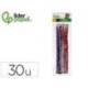 LIMPIAPIPAS DE CHENILLA LIDERPAPEL 30 CM COLORES BRILLANTES SURTIDOS BOLSA DE 30 UNIDADES