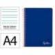 CUADERNO ESPIRAL LIDERPAPEL DIN A4 WITTY TAPA DURA 80H 90GR PAUTA 3,5MM CON MARGEN COLOR AZUL OSCURO
