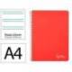 CUADERNO ESPIRAL LIDERPAPEL DIN A4 WITTY TAPA DURA 80H 90GR PAUTA 2,5MM CON MARGEN COLOR ROJO
