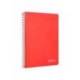 CUADERNO ESPIRAL LIDERPAPEL DIN A4 WITTY TAPA DURA 80H 90GR PAUTA 2,5MM CON MARGEN COLOR ROJO