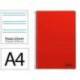 CUADERNO ESPIRAL LIDERPAPEL DIN A4 SMART TAPA BLANDA 80H 75GR PAUTA 2,5MM CON MARGEN COLOR ROJO