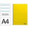 CUADERNO ESPIRAL LIDERPAPEL DIN A4 SMART TAPA BLANDA 80H 75GR PAUTA 2,5MM CON MARGEN COLOR AMARILLO