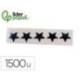 GOMETS LIDERPAPEL AUTOADHESIVO S ESTRELLAS PLATEADAS 20 MM 1500 UNIDADES EN CAJA DE CARTON