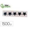 GOMETS LIDERPAPEL AUTOADHESIVO S ESTRELLAS PLATEADAS 20 MM 1500 UNIDADES EN CAJA DE CARTON