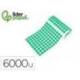 GOMETS LIDERPAPEL AUTOADHESIVO S CIRCULOS 10,5 MM VERDE ROLLO DE 6000 UNIDADES EN CAJA DE CARTON