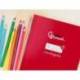 LIBRETA LIDERPAPEL PAUTAGUIA TAPA CARTONCILLO 32H DIN A4 75GR CUADRICULADO PAUTADO 4MM CON MARGEN 6 COLORES SURTIDOS