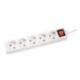 REGLETA Q-CONNECT 5 TOMAS DE CORRIENTE CON INTERRUPTOR LONGITUD CABLE 1,5 MT COLOR BLANCO