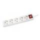 REGLETA Q-CONNECT 5 TOMAS DE CORRIENTE CON INTERRUPTOR LONGITUD CABLE 1,5 MT COLOR BLANCO