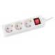 REGLETA Q-CONNECT 3 TOMAS DE CORRIENTE CON INTERRUPTOR LONGITUD CABLE 1,5 MT COLOR BLANCO