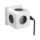 REGLETA Q-CONNECT DE CUBO ENCHUFE MULTIPLE POWER CUBE 5 EN 1 DIRECTO A PARED 5 TOMAS DE CORRIENTE 75X75X112MM