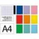 CUADERNO ESPIRAL LIDERPAPEL DIN A4 WITTY TAPA DURA 80H 90GR CUADRO 4MM CON MARGEN COLORES SURTIDOS
