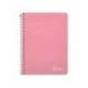 CUADERNO ESPIRAL LIDERPAPEL DIN A4 WITTY TAPA DURA 80H 90GR CUADRO 4MM CON MARGEN COLOR ROSA