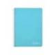 CUADERNO ESPIRAL LIDERPAPEL DIN A4 WITTY TAPA DURA 80H 90GR CUADRO 4MM CON MARGEN COLOR CELESTE